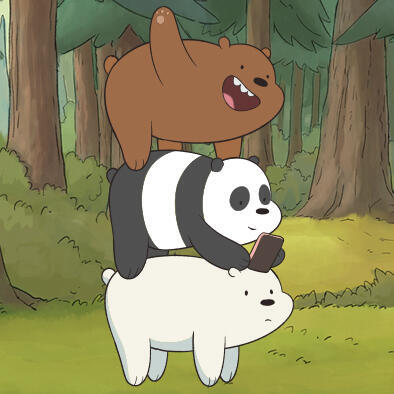 grizzly, panda, & ice bear (we bare bears)