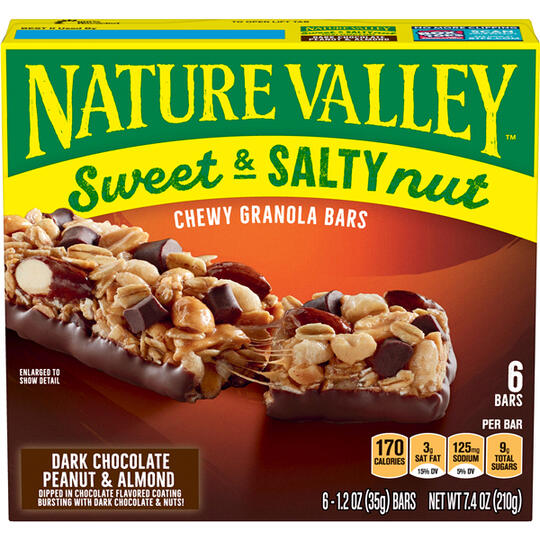 nature valley sweet & salty nut dark chocolate peanut & almond granola bar